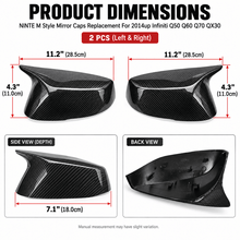 NINTE M Style Mirror Caps Replacement For 2014up Infiniti Q50 Q60 Q70 QX30 - NINTE