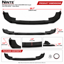 NINTE MP style Front Lip For 2022-2026 BMW G42 Coupe 220i 230i M240i - NINTE
