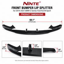 NINTE Front Bumper Lip Splitter for 2014-2021 BMW 2 Series F22/F23 M Sport – Low-Slung Sport Aero - NINTE