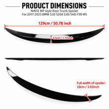 NINTE MP style SpoilerFor 2017-2023 BMW G30 520d 530i 540i F90 M5 Trunk Wing - NINTE