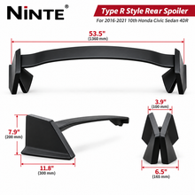 NINTE Type R Style Rear Spoiler  For 2016-2021 10th Honda Civic Sedan 4DR