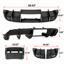 NINTE Rear Bumper Lip Splitter Kit Fit for Chevrolet Corvette C6 2005-2013 Painted Gloss Black ABS Plastic Without Logo - NINTE