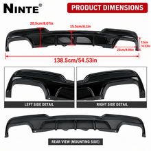 NINTE Rear Bumper Diffuser for 2011-2016 BMW 5 Series F10 520i/528i M Sport – Twin or Quad Exhaust Fitment - NINTE