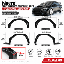 NINTE Paint Matched Fender Flares For 2022-2025 Subaru WRX AFD-AeroflowDynamics - NINTE