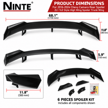 NINTE For 2016-2024 Chevy Camaro Rear Spoiler ZL1 1LE Style High Wing Spoiler Trunk Wing