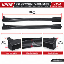 NINTE Side Skirt Rocker Panel Splitters for 2014-2024 Infiniti Q50 – Low, Wide Aero Profile - NINTE