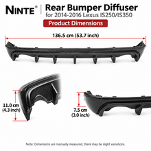 NINTE Shark-Fin Rear Bumper Diffuser for 2014-2016 Lexus IS250/IS350 – Aggressive Rear Aero - NINTE