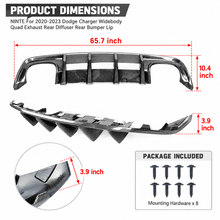 NINTE For 2020-2023 Dodge Charger Widebody Quad Exhaust Rear Diffuser Rear Bumper Lip - NINTE