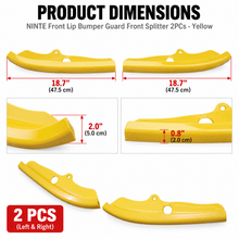 NINTE For 2015-2026 Dodge Challenger Scat Pack 2019-2026 R/T GT Front Lip Bumper Guard Front Splitter 2PCs - NINTE