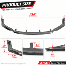 NINTE V-Style Front Bumper Lip Splitter for 2021-2025 Lexus IS300/IS350 F Sport – Aggressive Sport Aero - NINTE
