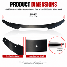 NINTE For 2015-2024 Dodge Charger Rear WickerBill Spoiler Gloss Black - NINTE