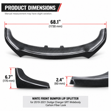 NINTE Front Bumper Lip Splitter for 2019-2021 Dodge Charger SRT Widebody – Aggressive Sport Aero
