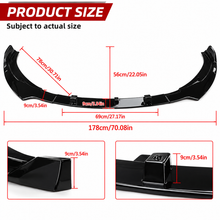 NINTE For 2020-2022 Audi A4 S4 Front Lip ABS Painted 3 Pieces Lower Bumper Splitter