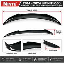 NINTE 2014–2024 Infiniti Q50 Rear Spoiler One Piece PSM Style Without Logo - NINTE