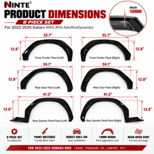 NINTE Paint Matched Fender Flares For 2022-2025 Subaru WRX AFD-AeroflowDynamics - NINTE