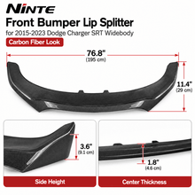 NINTE Front Bumper Lip Splitter for 2015-2023 Dodge Charger SRT Widebody – Aggressive Sport Aero - NINTE