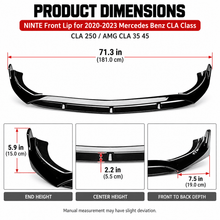 NINTE Front Lip for 2020-2023 Mercedes Benz CLA Class CLA 250 / AMG CLA 35 45 - NINTE