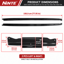 NINTE MP Style Side Skirts For 2014-2018 BMW 5 Series X5 F15 X6 F16 X5M F85 X6M F86 - NINTE