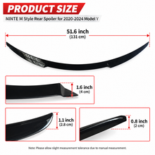 NINTE M Style Rear Spoiler for 2020-2024 Model Y