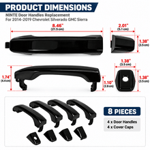 NINTE For 2014-2019 Chevrolet Silverado GMC Sierra Door Handles Replacement 23236150 84713668 - NINTE
