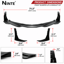 NINTE Stage 3 Front Bumper Lip & Winglet Kit for 2014-2019 Chevrolet Corvette C7 Stingray – Track-Inspired Aero - NINTE