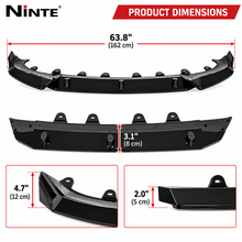 NINTE For BMW G01 X3 G02 X4 LCI M Sport 2022-25 GT-Style Glossy Black Front Bumper Lip - NINTE