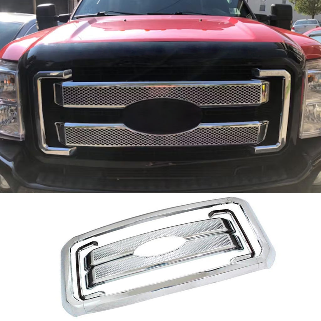 NINTE Grille Cover For 2011-2016 Ford F-250 F-350 F-450 ABS Painted Grille overlay NOT REPLACEMENT