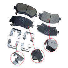 Cargar imagen en el visor de la galería, NINTE Front and Rear Ceramic Brake Pads w/Hardware for Hyundai Elantra GT Veloster Kia