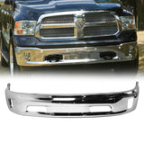 NINTE Front Bumper Face Bar For 2014-2018 RAM 1500 Chrome Steel