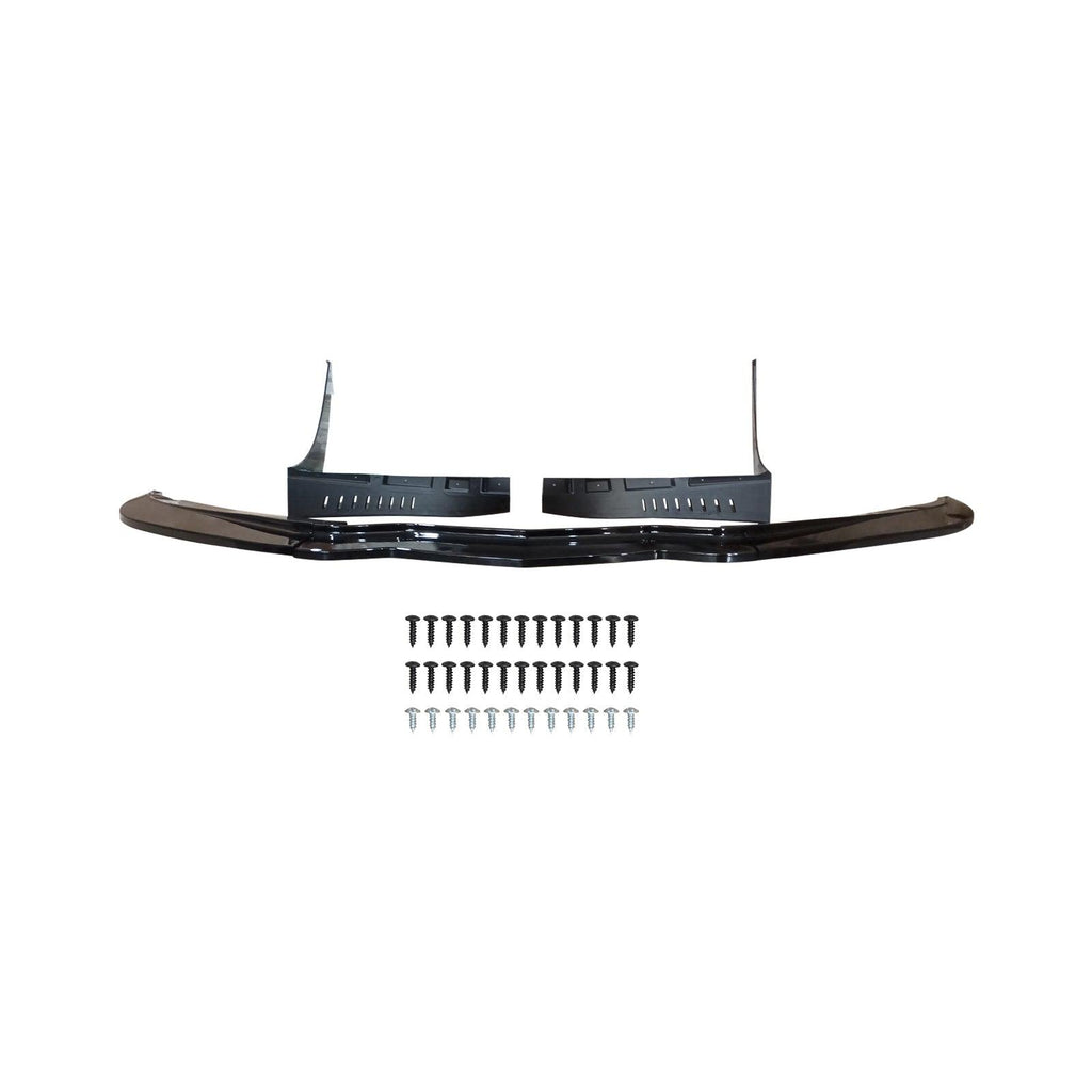 NINTE For 2014-2019 Corvette C7 Z06 Stage 3 Front Lip Splitter + Side Winglets Gloss Black