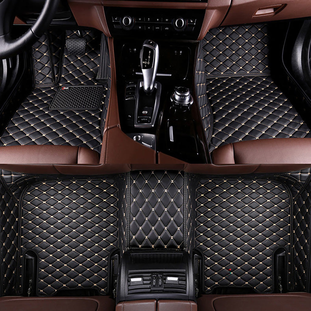 NINTE Floor Mat For 2020 2021 Audi Q7 Custom 3D Full Covered PU Leather Carpet