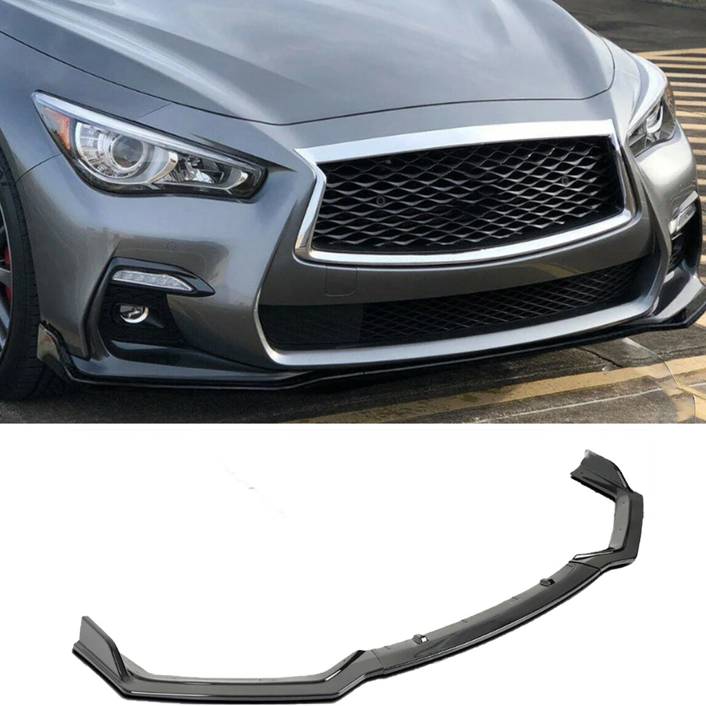 NINTE Front Lip for Infiniti Q50 Sport 2018-2024 Front Bumper Lip Spoiler Splitter