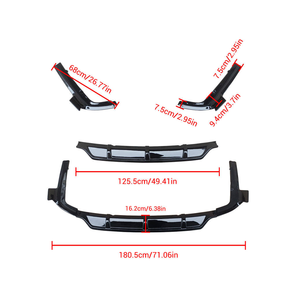 NINTE For 2019-2025 BMW X7 G07 M Sport Rear Bumper Diffuser lip ABS