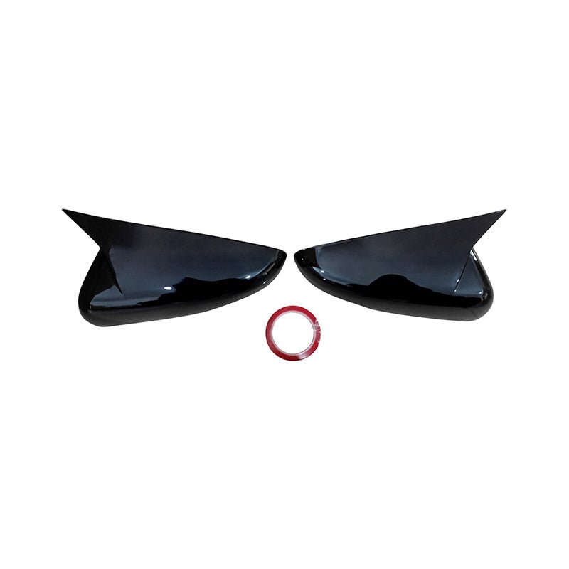 NINTE Ox Horn Mirror Covers For 2014 - 2025 Cadillac CT5 CT6 CTS Glossy Black - NINTE