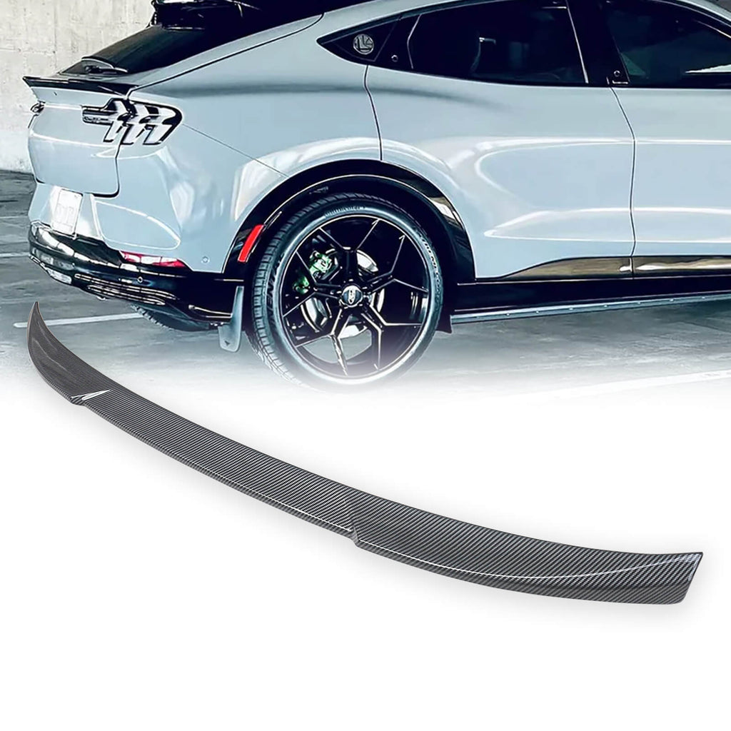 NINTE Rear Spoiler For 2021 2022 2023 2024 Ford Mustang Mach-E Carbon Fiber Look
