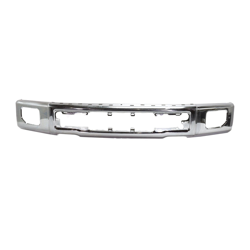 NINTE Front Bumper Face Bar For 2015 2016 2017 Ford F-150 With Fog Light Holes Chrome