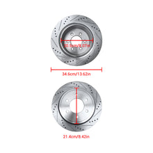 画像をギャラリービューアに読み込む, NINTE Rear Drilled Brake Rotors for 2012-2020 Ford F-150 Truck w/ Manual Parking Brake