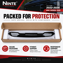 Laden Sie das Bild in den Galerie-Viewer, Front Grille Upper Top Molding Trim Piece Fit for GMC Sierra 1500 2022-2026 Chrome One Piece Style Without Logo
