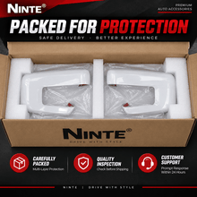 NINTE Side Mirror Cover Caps Overlays Fit for 2021-2026 Ford F150 Painted Gloss White Pair With Turn Signal Hole Sport Style Without Logo - NINTE
