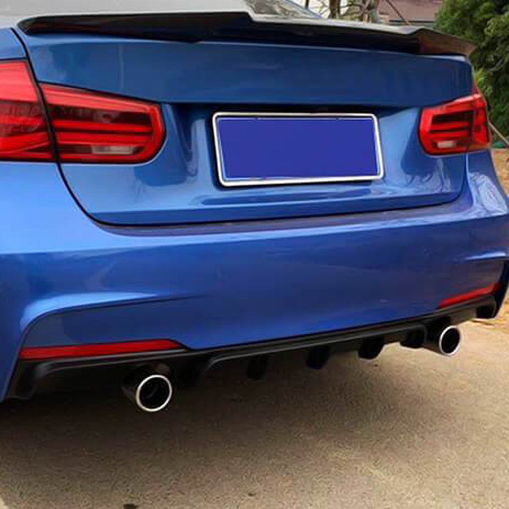 NINTE Rear Diffuser For 2012-2018 BMW 3 Series F30 M Sport Lower Bumper Diffuser Rear Lip Spoiler