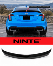 NINTE Rear Trunk Spoiler Wing Fit for Cadillac CT5 2020-2026 Painted Gloss Black One Piece V Blackwing Style Without Logo - NINTE