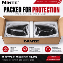 NINTE M Style Mirror Caps Replacement For 2014up Infiniti Q50 Q60 Q70 QX30 - NINTE