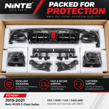 NINTE B Style Rear Diffuser for 2015-2021 Benz W205 C-Class Sedan C63 C63S C43 C43S AMG - NINTE