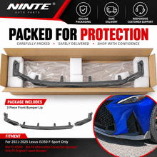 NINTE V-Style Front Bumper Lip Splitter for 2021-2025 Lexus IS300/IS350 F Sport – Aggressive Sport Aero - NINTE