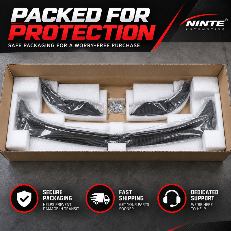NINTE ZR1-Style Front Bumper Lip Splitter for 2005-2013 Chevrolet Corvette C6 Base – Track-Inspired Aero - NINTE