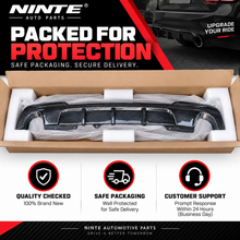NINTE For 2011-2017 BMW 5-Series F10 F11 535d 535i Rear Diffuser M Sport MP Style Twin Outlet Rear Bumper Lip