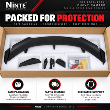 NINTE For 2016-2024 Chevy Camaro Rear Spoiler ZL1 1LE Style High Wing Spoiler Trunk Wing