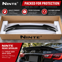 NINTE 2014–2024 Infiniti Q50 Rear Spoiler One Piece PSM Style Without Logo