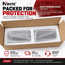 NINTE Mirror Caps Top Half For 2014-2019 Silverado & Sierra 1500 2500 3500 - NINTE