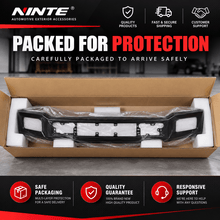 NINTE Front Bumper Face Bar Shell Fit for Ford F-150 2018-2020 Pickup with Fog Light Holes Matte Black Without Logo - NINTE